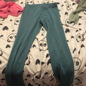 It's green on the bottom it has like laces